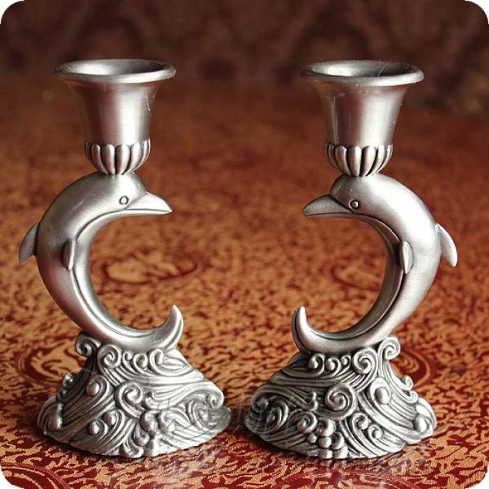  ??Tyle ƼŻ д    õ  ּ  ĵ Ȧ/Europe Tyle Continental Candlestick One Pair Dolphins Angel Goddess Tin Opener  Candle Holders